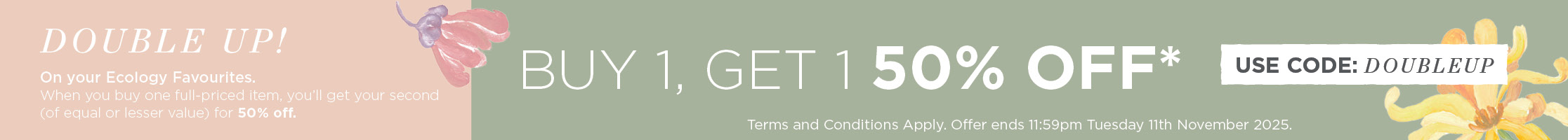 Buy 1, Get 1 50% Off (excluding Tom Dixon, Sale & Gift Cards) 
